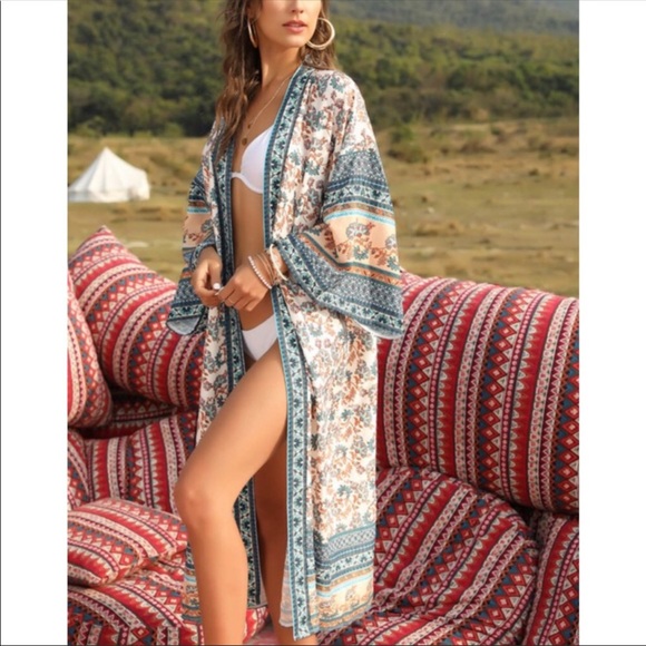 Kimono Duster Coverup - Picture 3 of 7